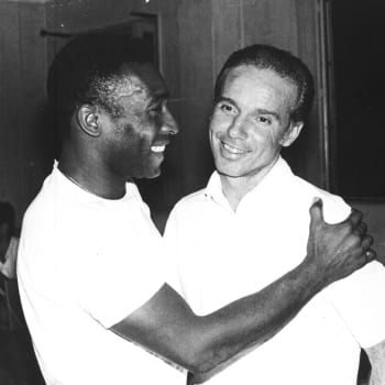 Fotbalisté Pelé a Mário Zagallo.