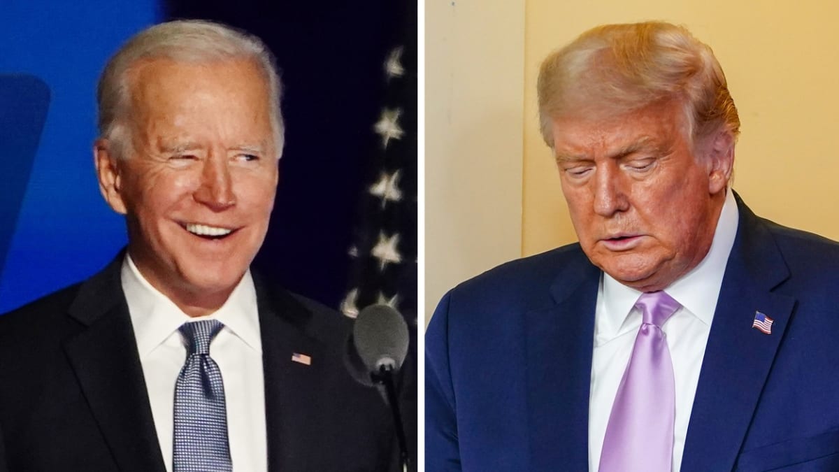 Takto vypadali Joe Biden a Donald Trump v roce 2020.