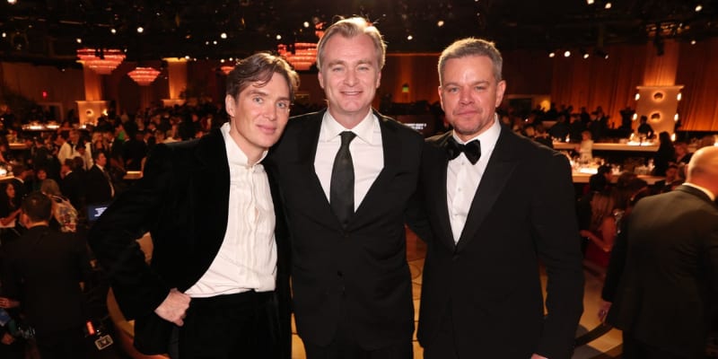 Cillian Murphy, Christopher Nolan a Matt Damon