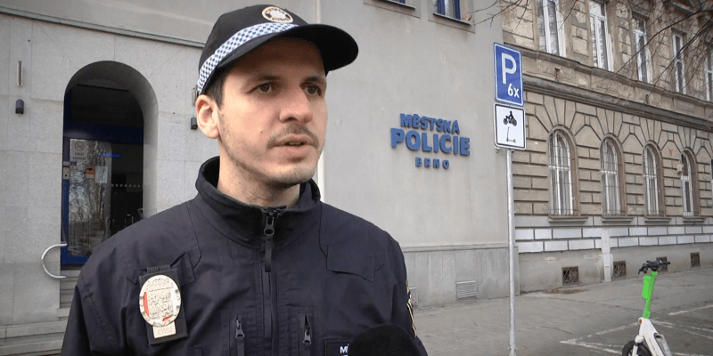 Mluvčí Městské policie Brno Jakub Ghanem