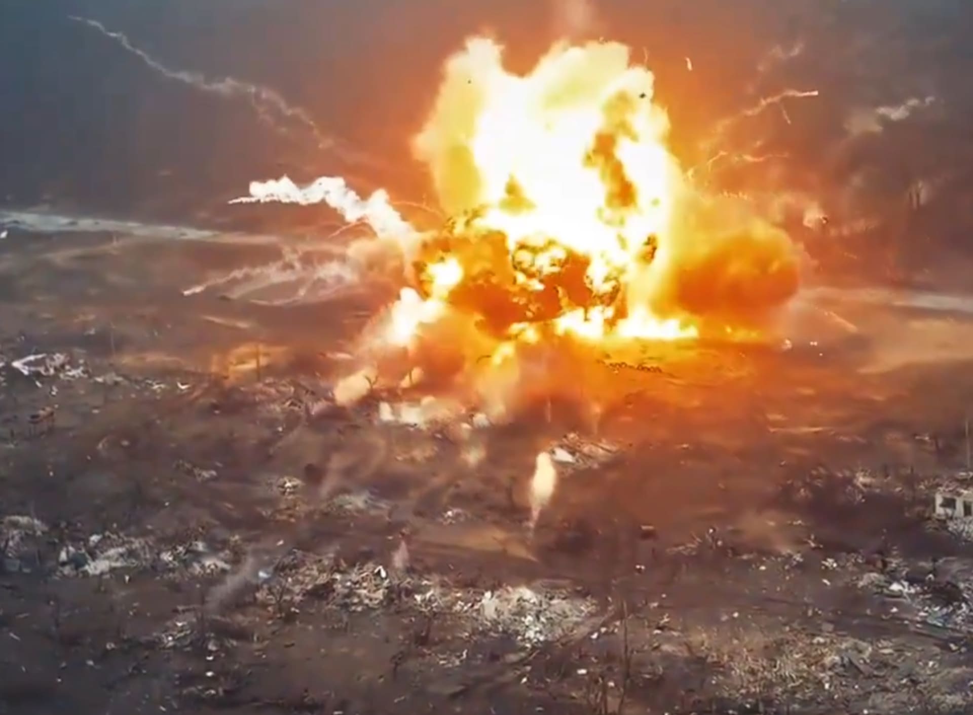 Exploze ruského tanku