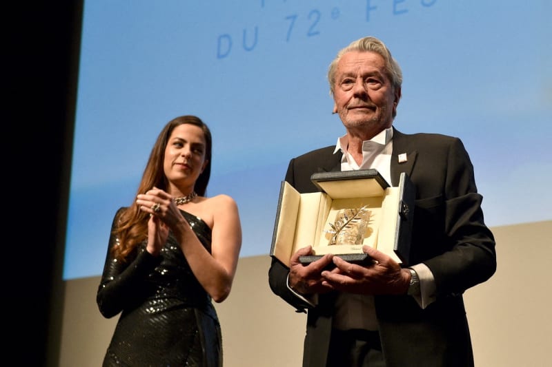 Alain Delon a jeho dcera Anouchka. 