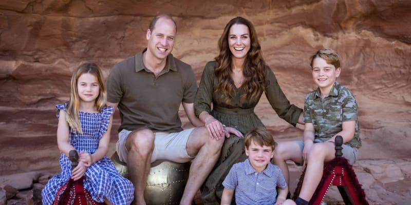 Rodinný snímek britské královské rodiny.