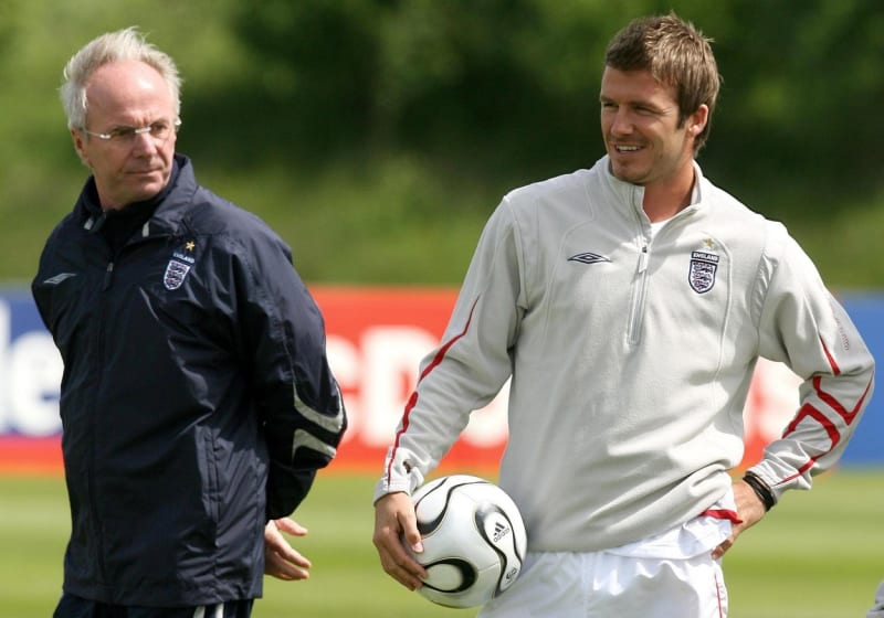 Trenér Sven-Göran Eriksson s Davidem Beckhamem (2006)