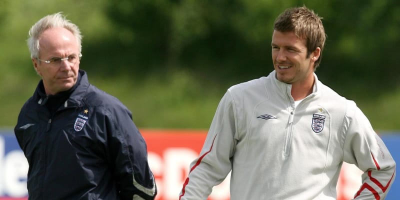 Trenér Sven-Göran Eriksson s Davidem Beckhamem (2006)