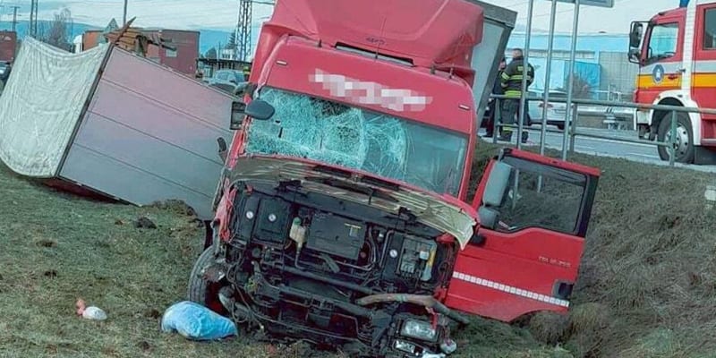 Nehoda kamionu u Zvolenu na Slovensku