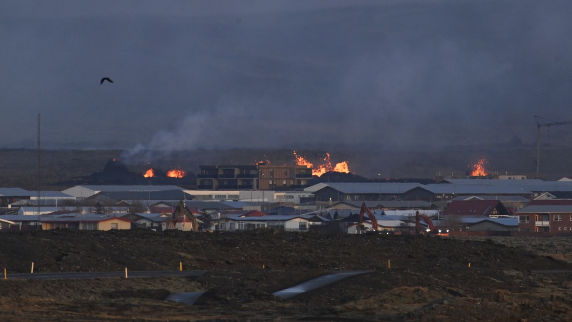 Grindavík, obrázky zkázy