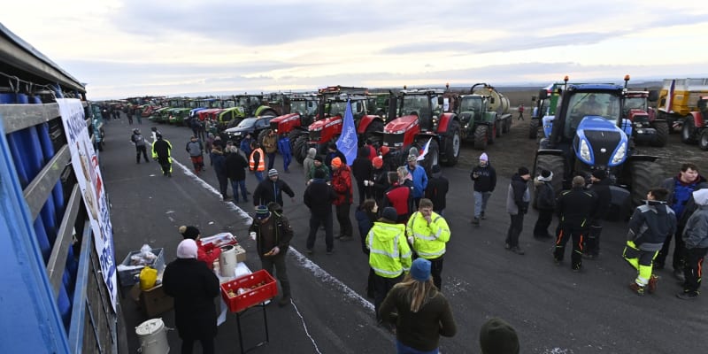 Skupina českých farmářů podpořila německé protesty (15. 1. 2024).