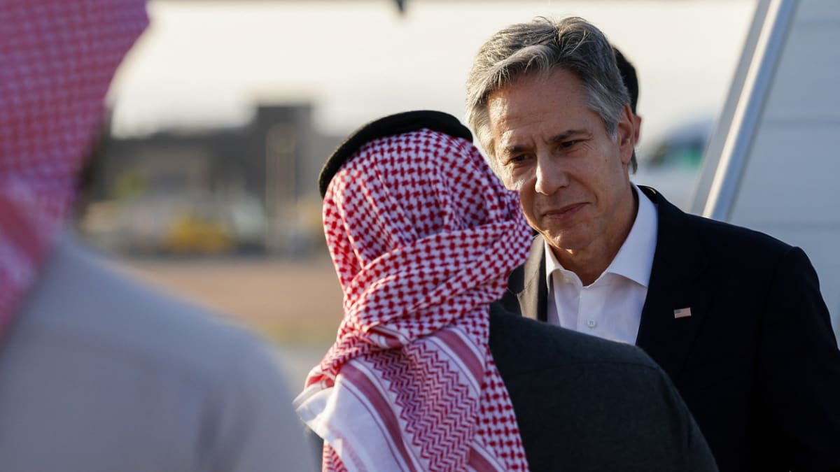 Americký ministr zahraničí Antony Blinken na návštěvě Saúdské Arábie