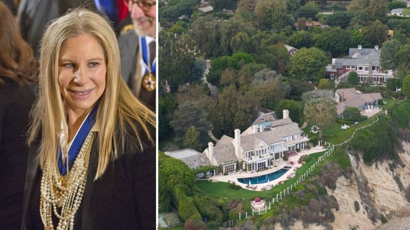 Barbra Streisand bydlí na útesu v domě za téměř dvě miliardy. Pyšní se nádhernou zahradou
