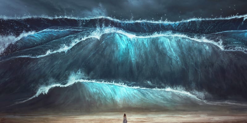 Vlna v době, kdy do severní Británie tsunami dorazila, měřila k 6 metrům 