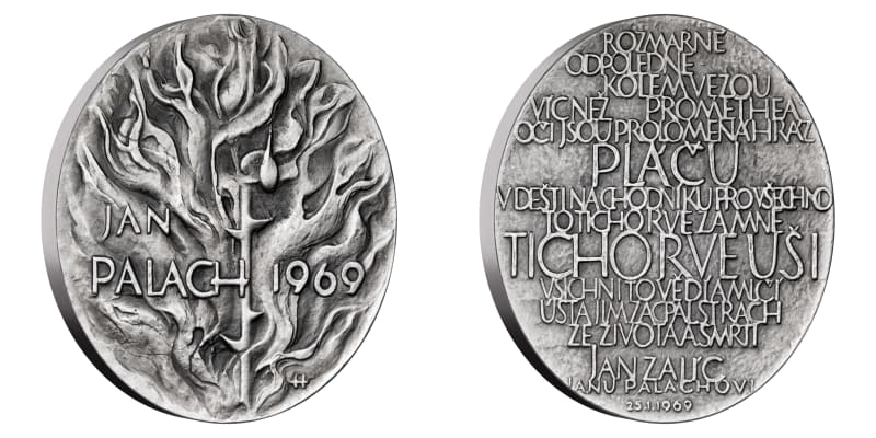 Pamětní medaile k činu Jana Palacha