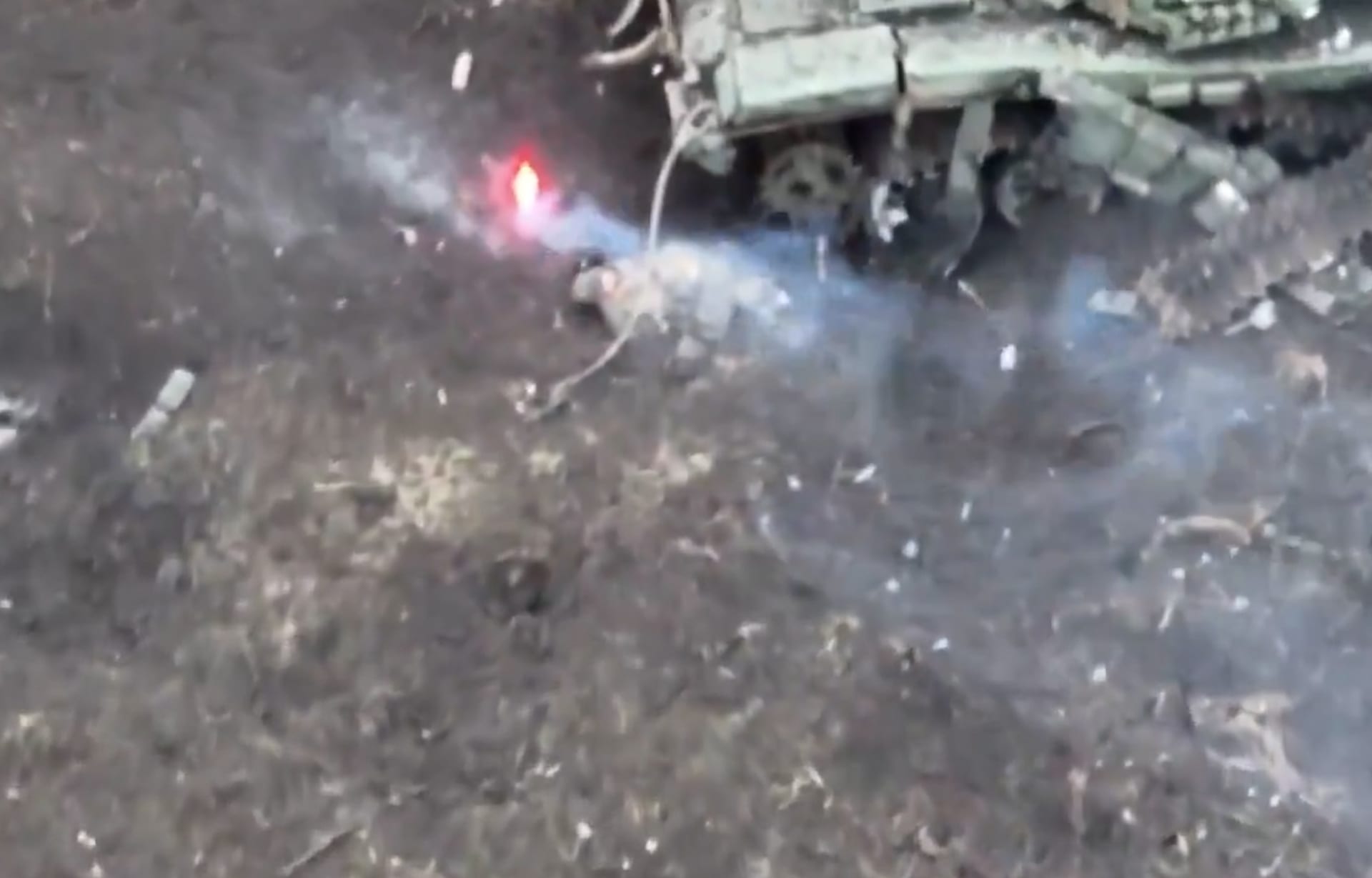 Úder ukrajinských dronů na ruské vojáky