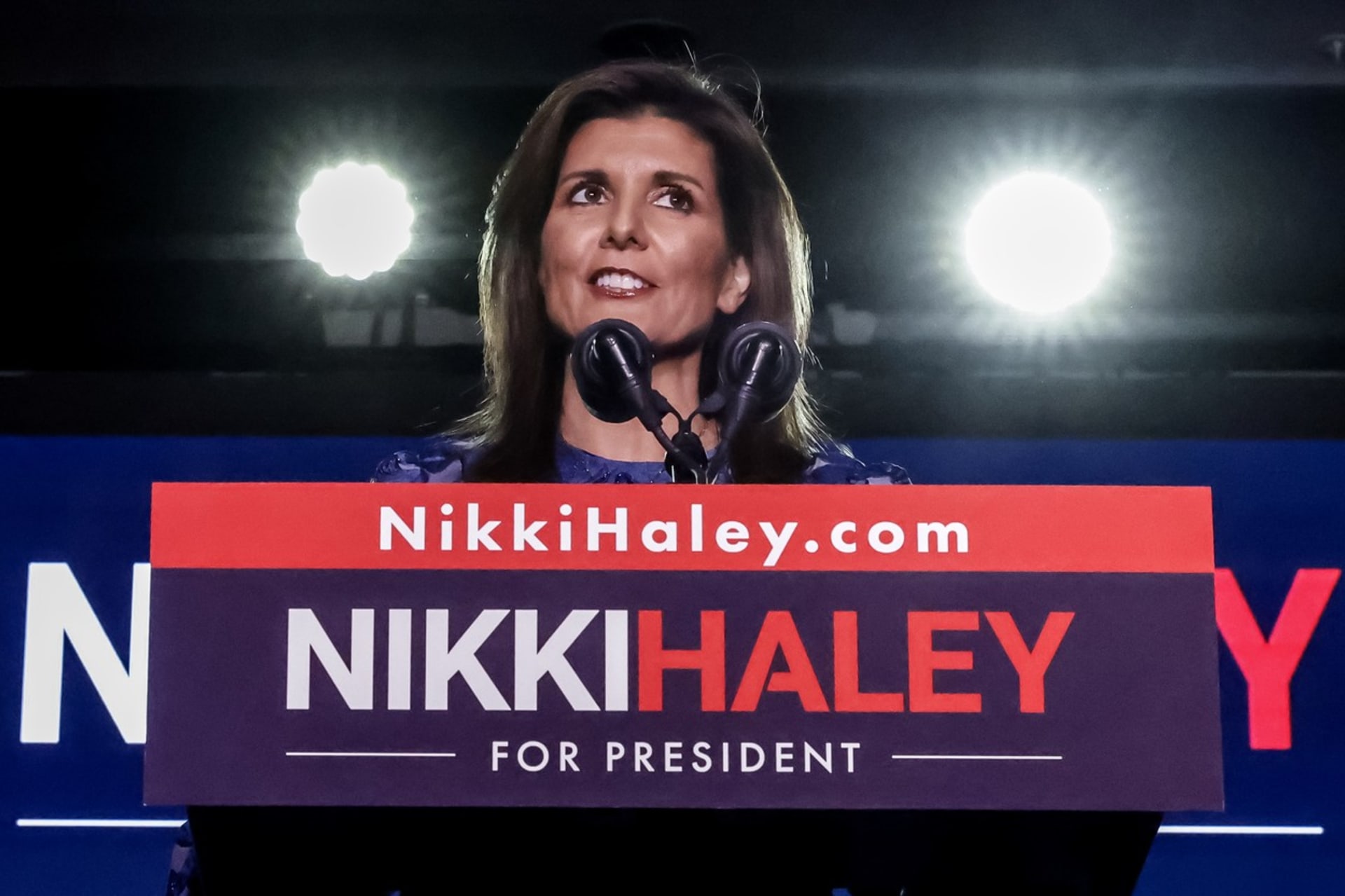 Trumpova republikánská protikandidátka Nikki Haleyová