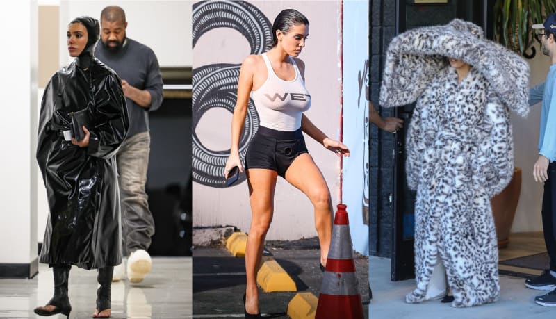 Kanye West svou manželku stihl během tří dnů obléci do tří zcela bizarních outfitů.