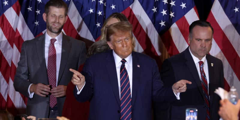 Exprezident USA Donald Trump na primárkách v New Hampshire