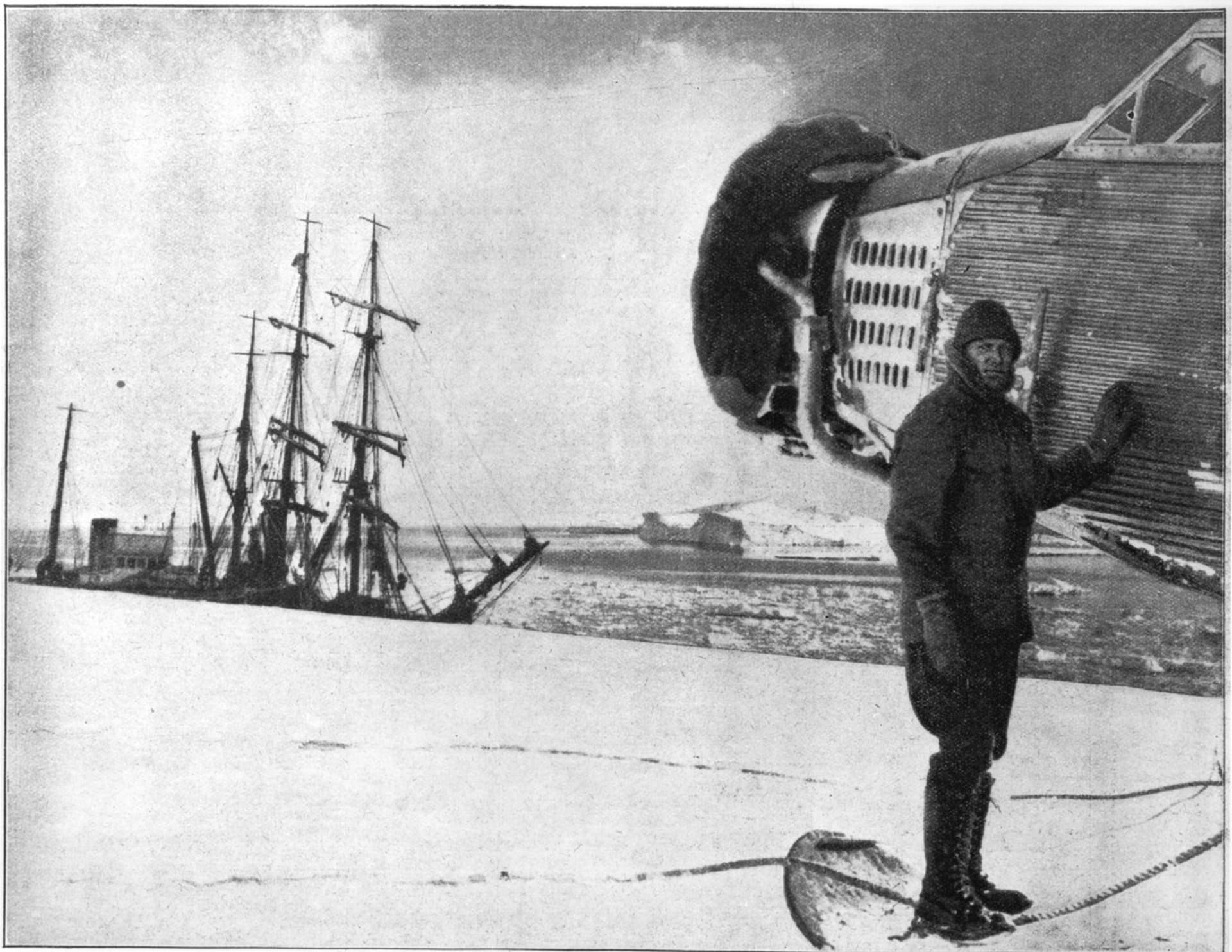 Richard Byrd jako první přeletěl letadlem nad jižním pólem