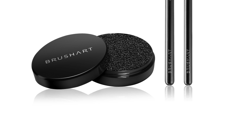 BrushArt Professional Eyeshadow Brush Set with Cleaning Sponge
