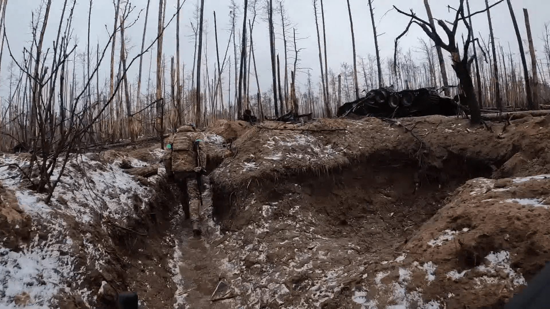 Záběry z pohledu ukrajinského vojáka