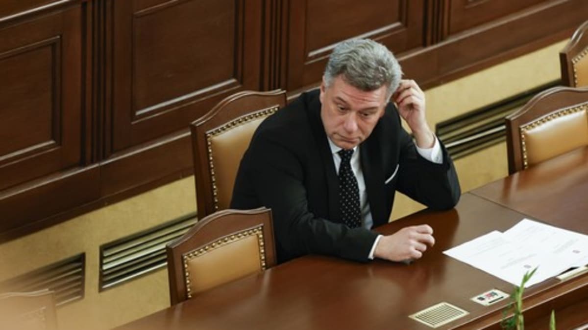Ministr spravedlnosti Pavel Blažek (ODS) ve Sněmovně