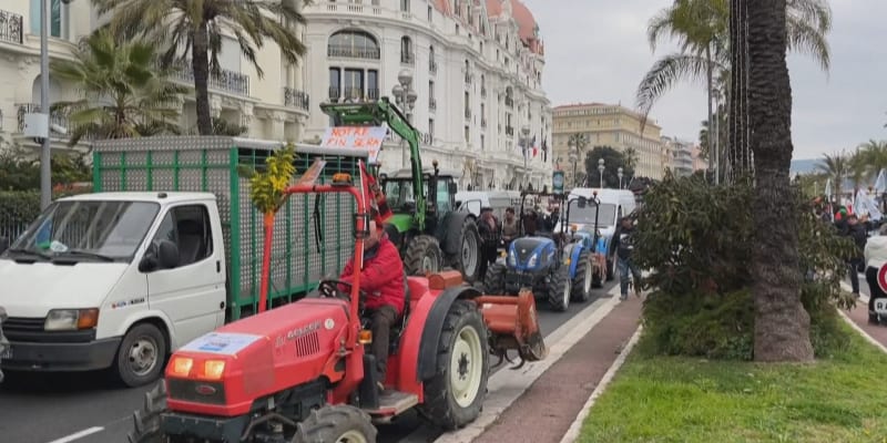 Ve Francii a Belgii protestovali zemědělci.