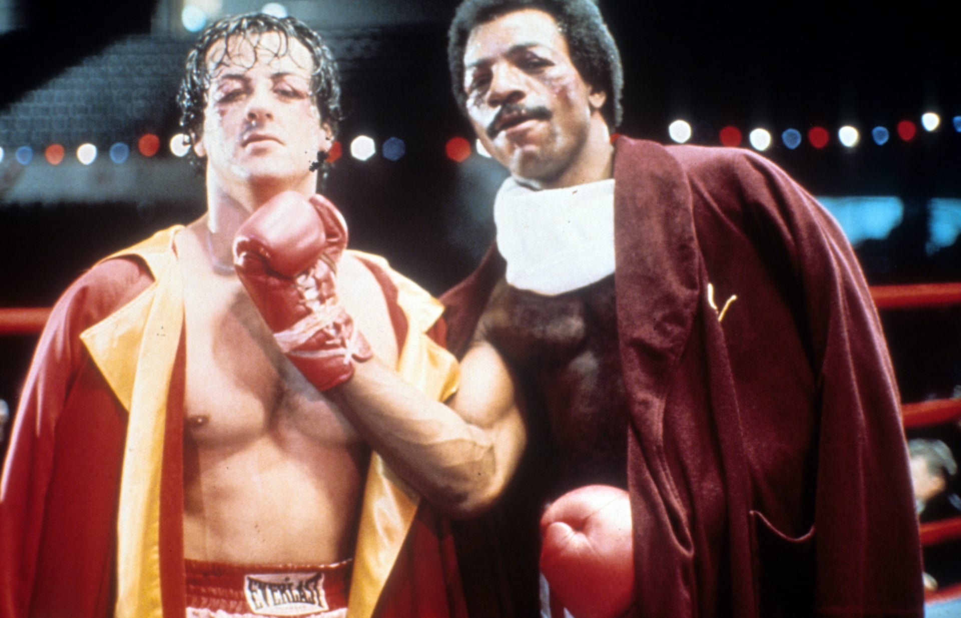 Heroic Carl Weathers (vpravo) a Sylvester Stallone ve filmu Rocky.