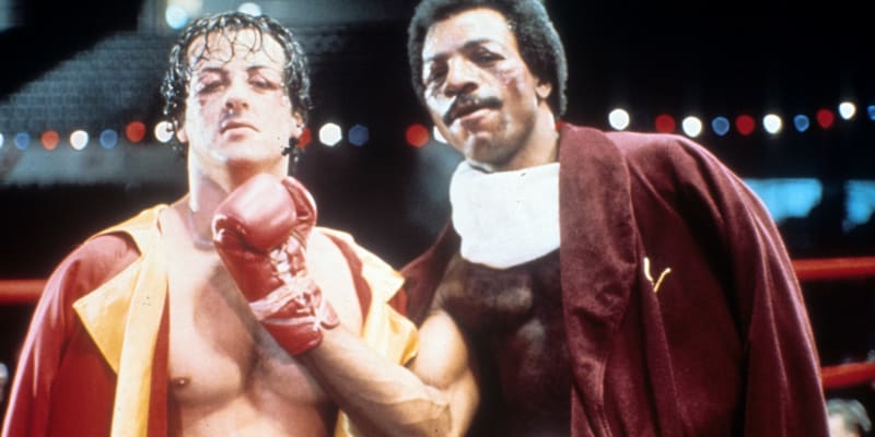 Heroic Carl Weathers (vpravo) a Sylvester Stallone ve filmu Rocky.