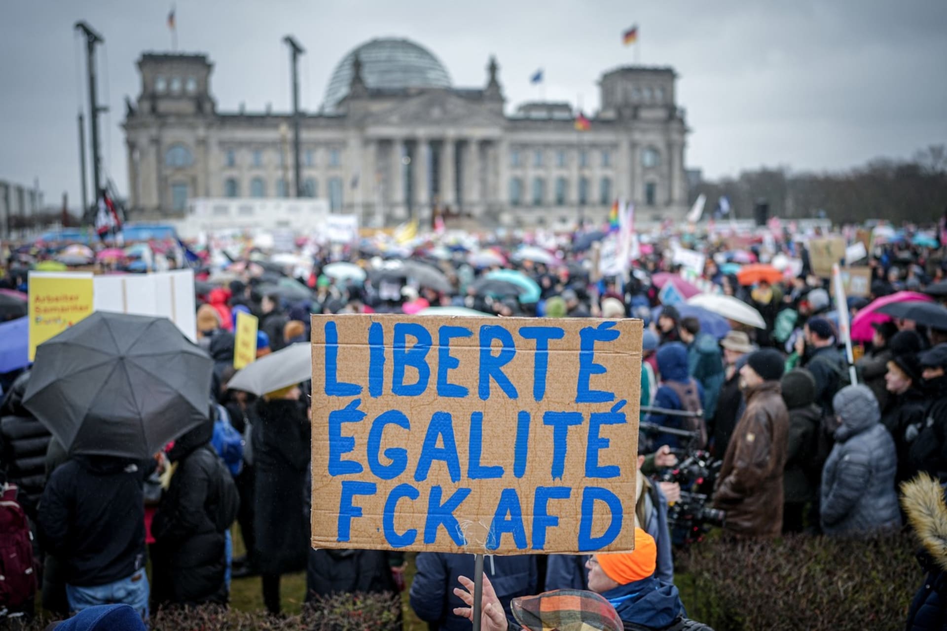 Protest proti pravicovému extremismu v Berlíně (04. 02. 2024)
