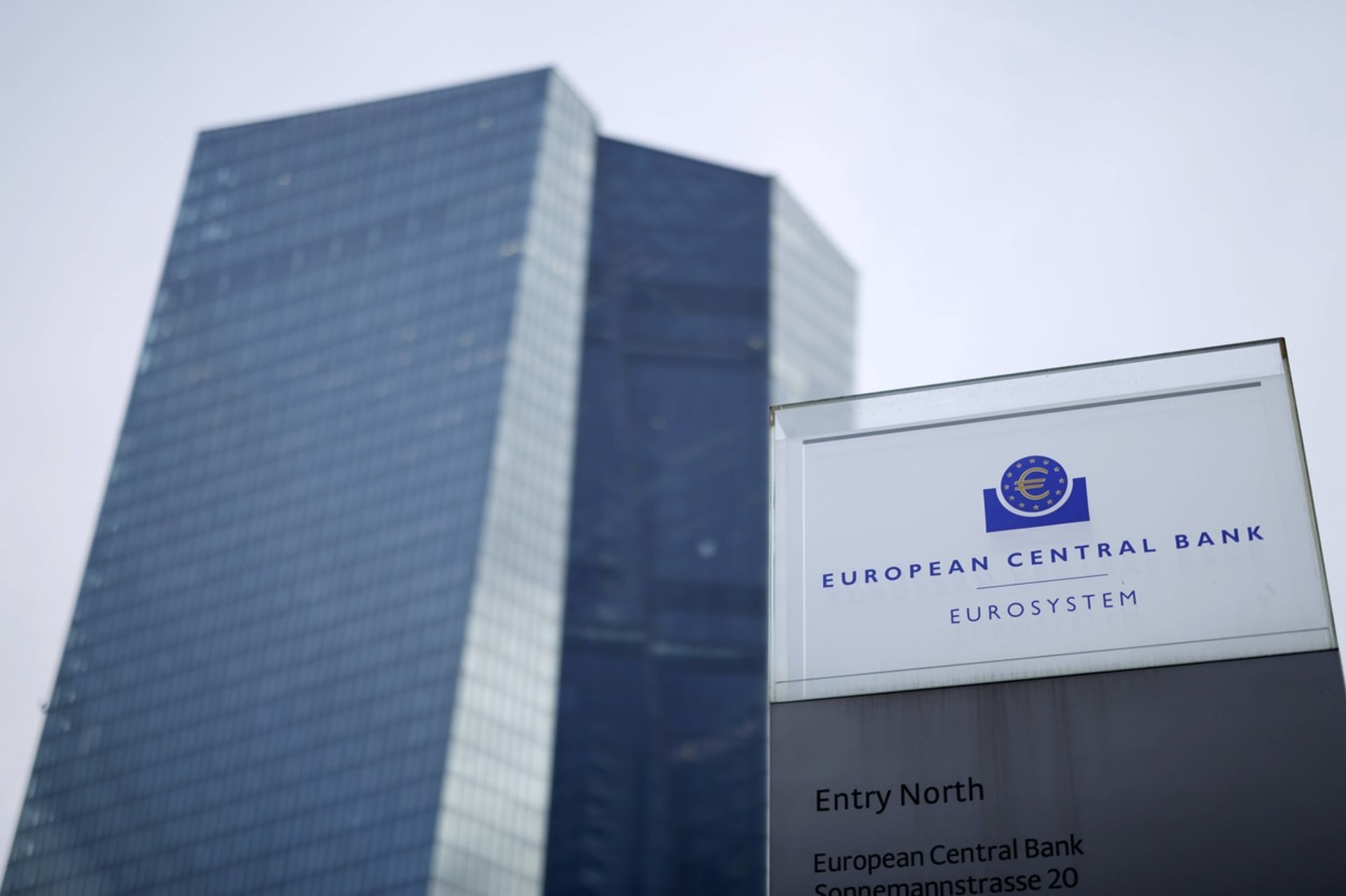 Sídlo Evropské centrální banky ve Frankfurtu nad Mohanem