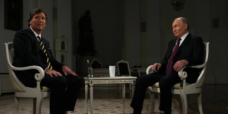 Tucker Carlson s Vladimirem Putinem