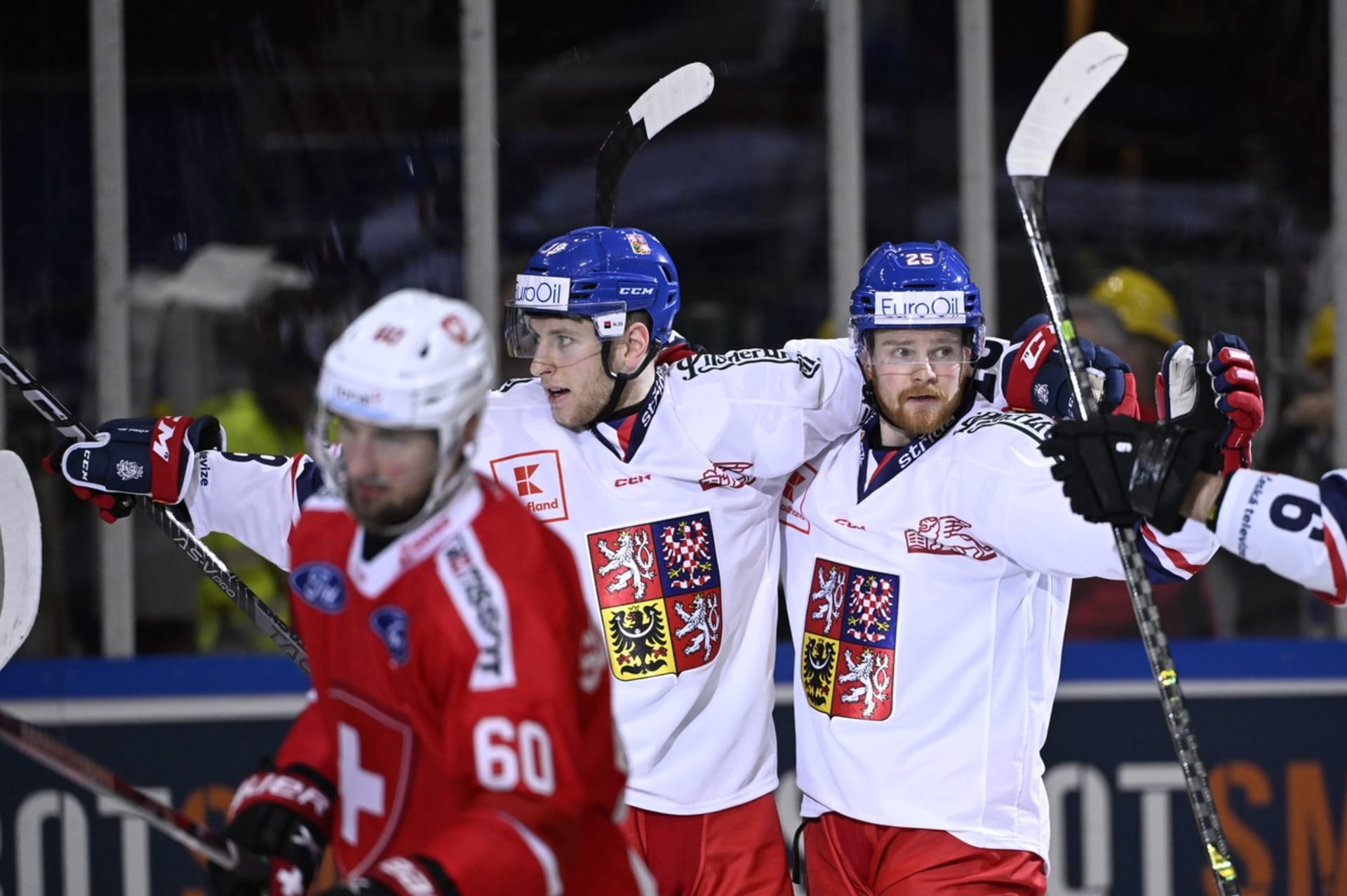 Čeští hokejisté porazili v závěrečném utkání na Švédských hrách v Karlstadu Švýcarsko 5:3