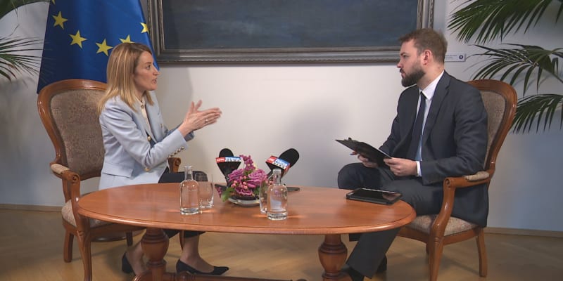 Šéfka Evropského parlamentu Roberta Metsolaová v exkluzivním rozhovoru pro CNN Prima NEWS