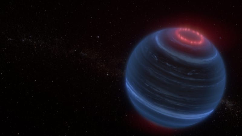 Vesmírný dalekohled Jamese Webba objevil hnědého trpaslíka, na kterém se svítí