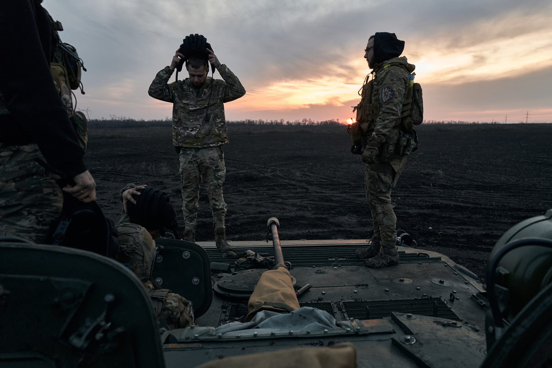 Ukrajinští vojáci poblíž Avdijivky