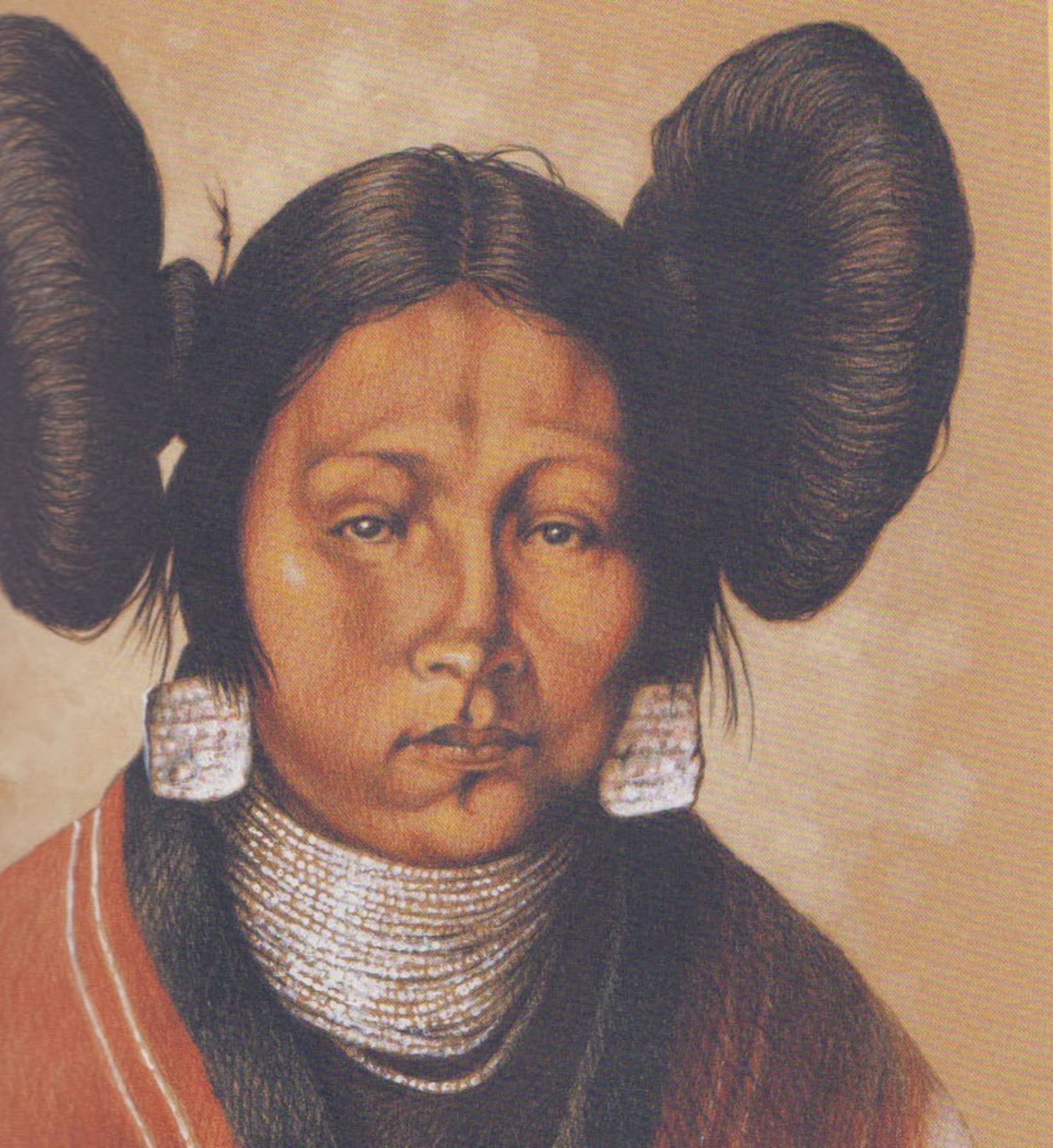 Mladá indiánka kmene Hopi podle ilustrace Lubomíra Kupčíka