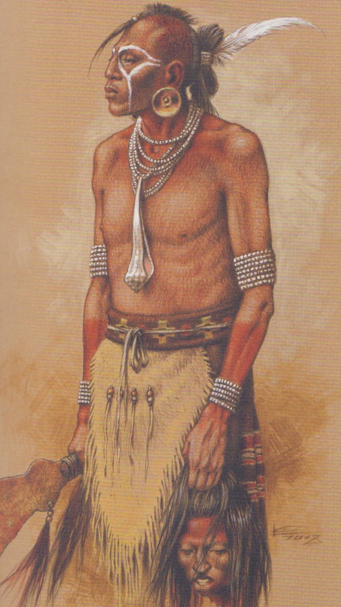 Indiánský šaman podle ilustrace Lubomíra Kupčíka