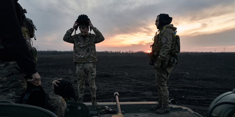 Ukrajinští vojáci poblíž Avdijivky, 14. 2. 2024