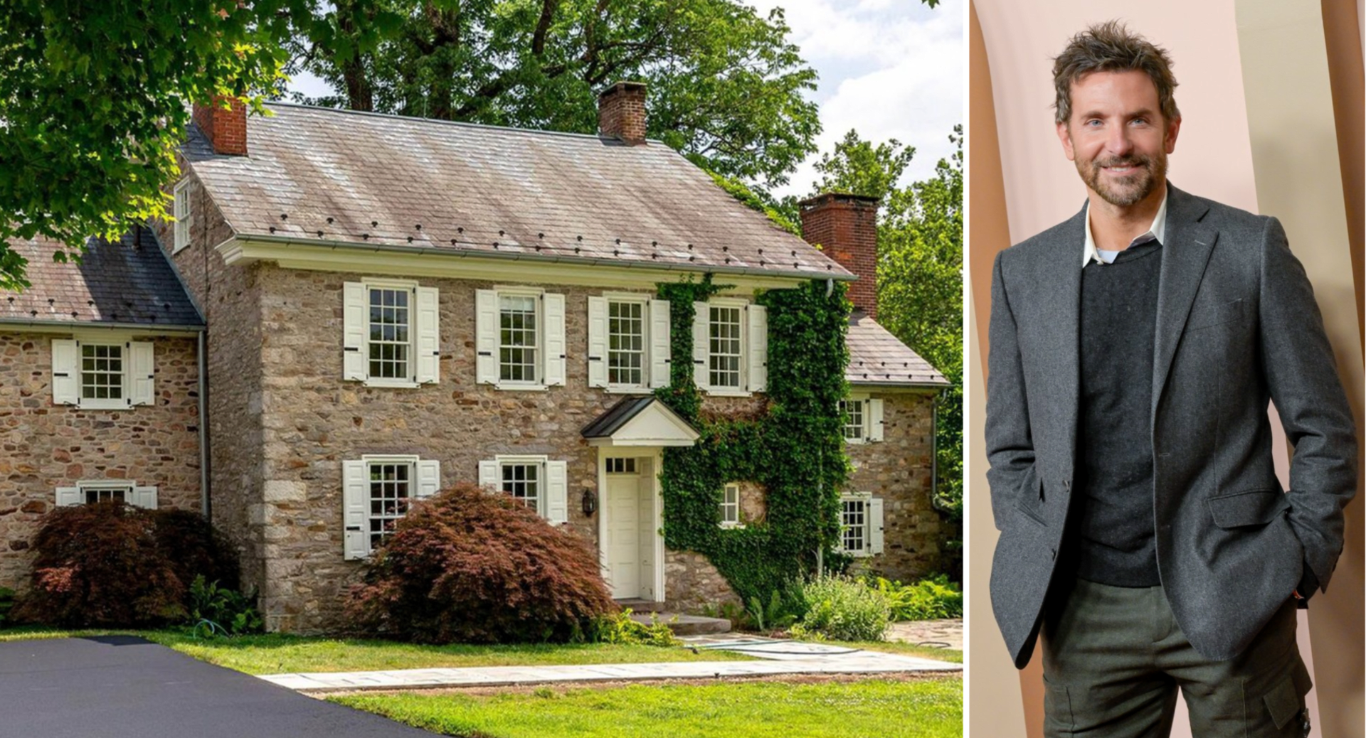 Slavný americký herec Bradley Cooper (49) se vrací do rodné Pensylvánie. Za 6,5 milionu dolarů (asi 153 milionů korun) si v New Hope pořídil nádherný starý dům připomínající anglický venkov. 