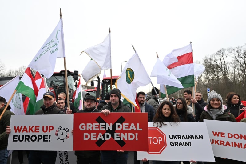 Protesty zemědělců na hranicích se Slovenskem
