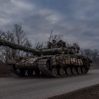 Ukrajinský tank v Doněcké oblasti