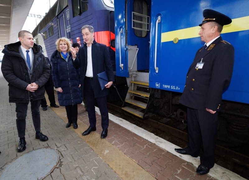 Belgický ministr Alexander De Croo dorazil do Kyjeva (24. 2. 2024).