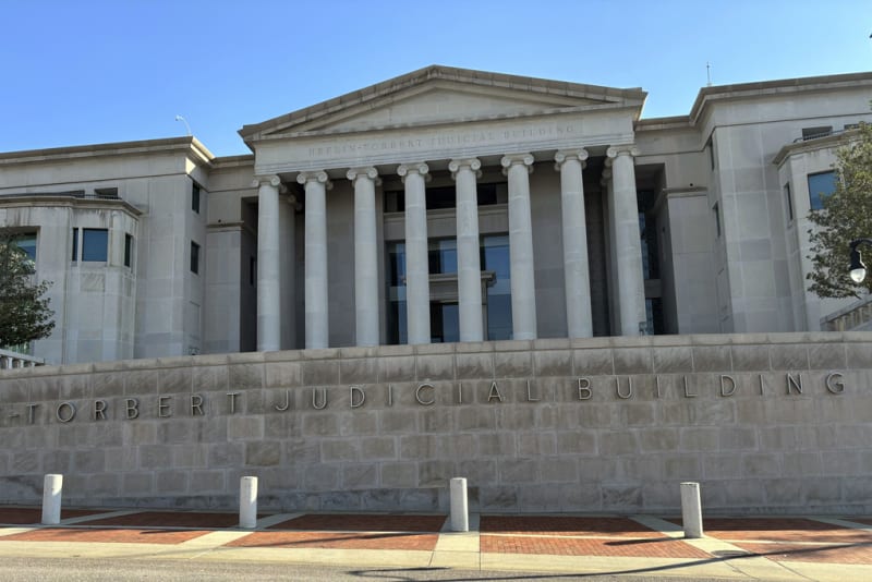 Budova Nejvyššího soudu v Alabamě, kde padl přelomový rozsudek