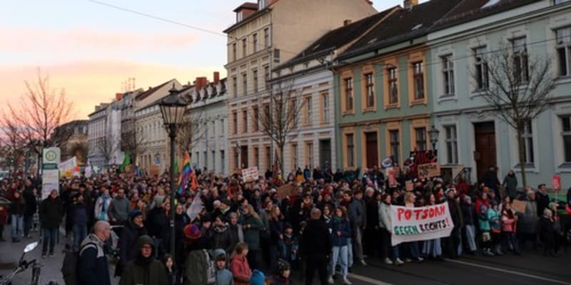 V Německu se protestovalo proti krajní pravici.