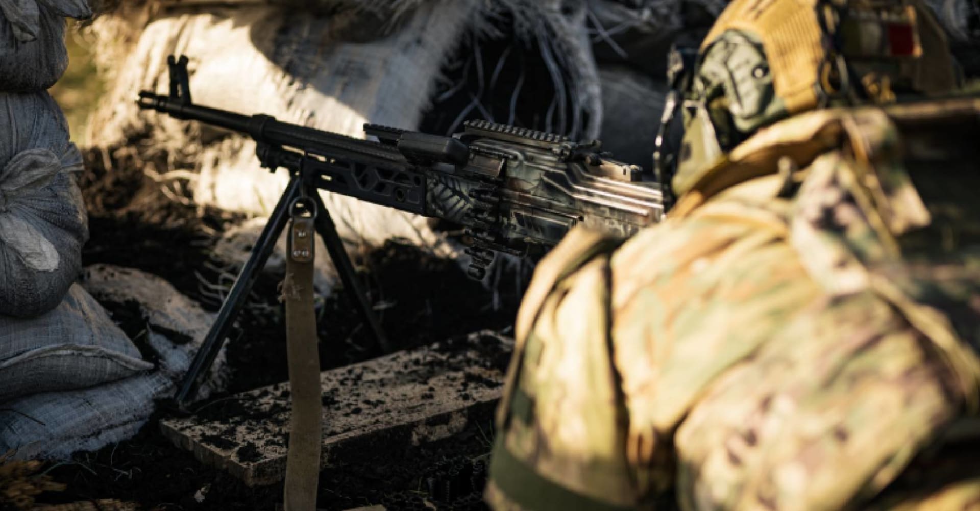 První padlý ukrajinský voják kryl své druhy palbou z kulometu