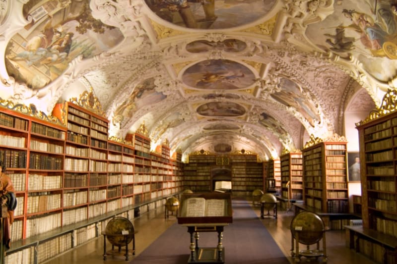  Klášterní knihovna na pražském Strahově