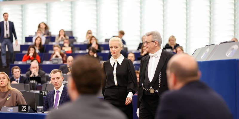 Julija Navalná měla projev v Evropském parlamentu.
