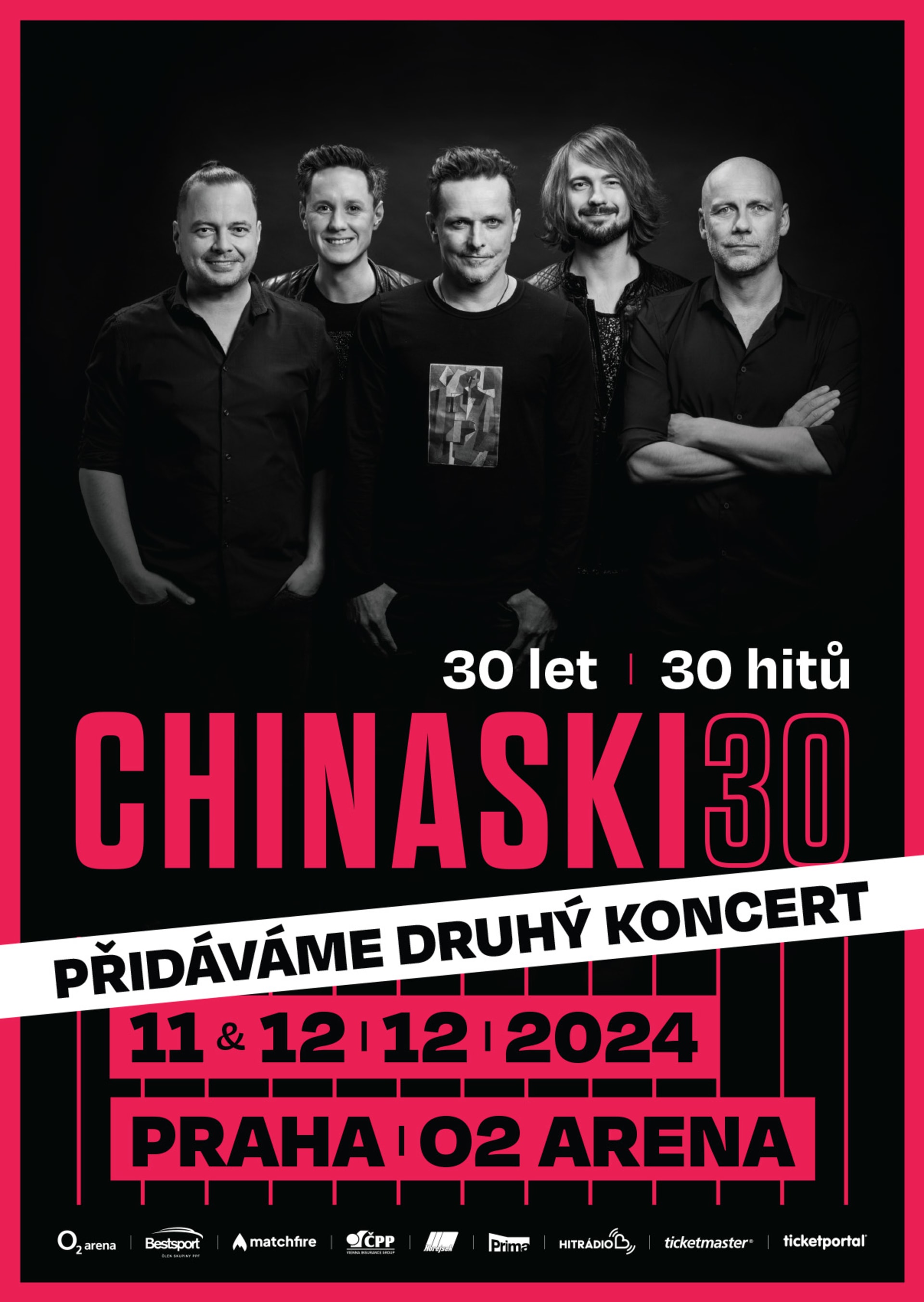 Kapela Chinaski oslaví 30 let na scéně koncerty v pražské O2 areně. 