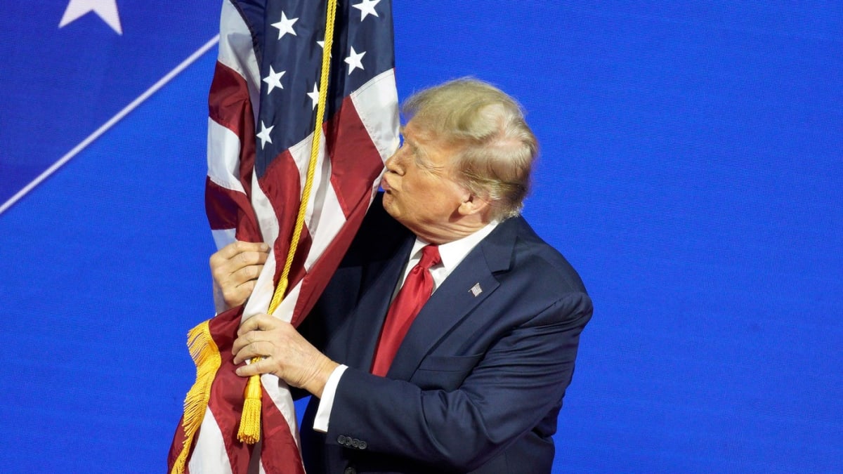 Donald Trump na konferenci v Marylandu