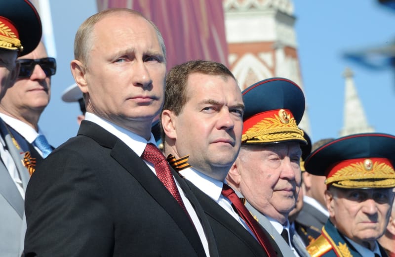 Vladimir Putin na Den vítězství 9. května 2014