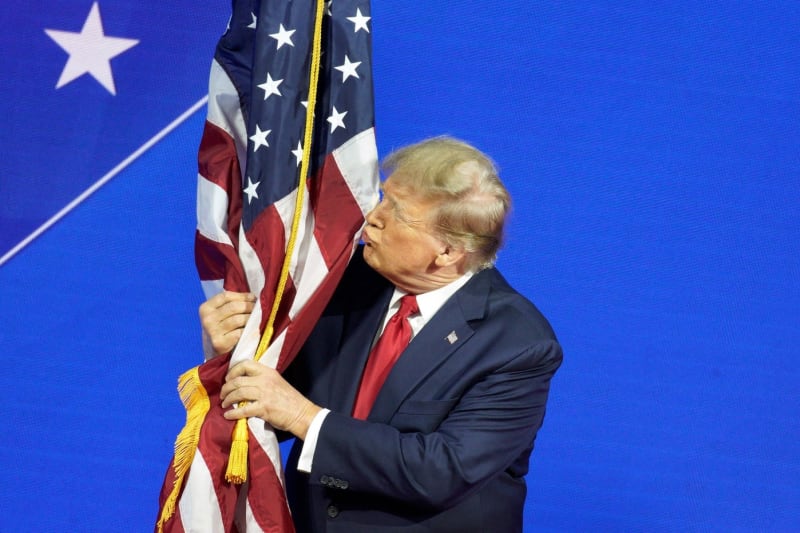 Donald Trump na konferenci v Marylandu